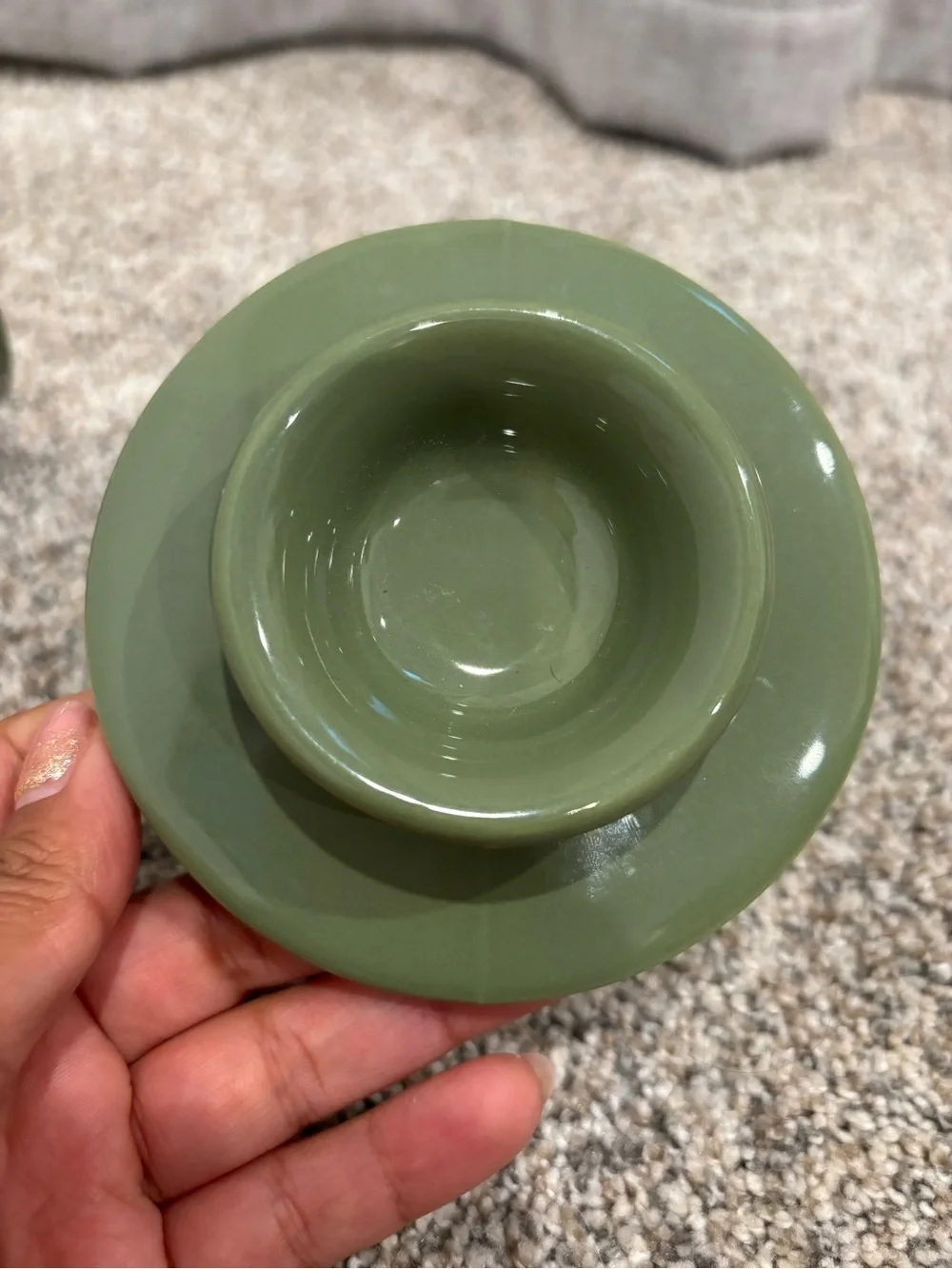 Dowan Porcelain Butter Crock, Butter Keeper W/Water Line French Butter Dish